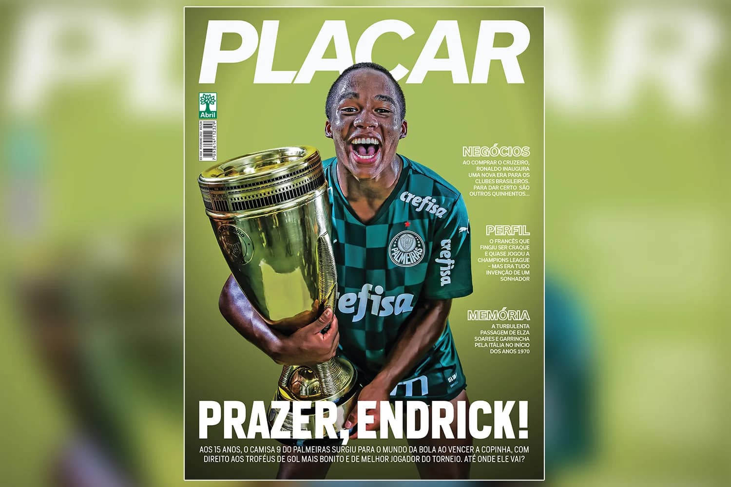 O mais jovem na capa: a primeira vez de Endrick em PLACAR