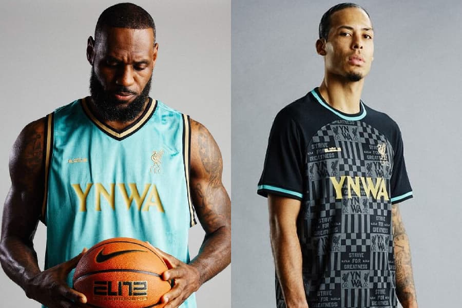 Liverpool e LeBron lançam camisa com lema da torcida inglesa
