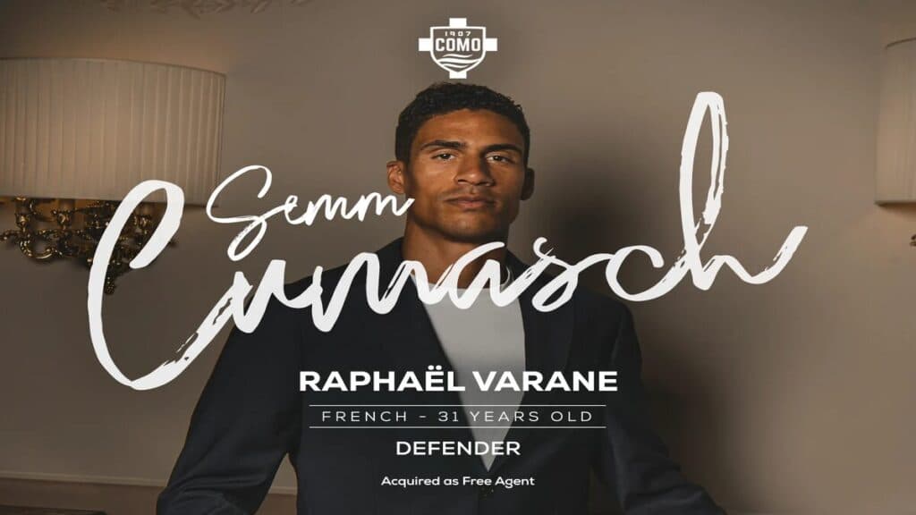 Varane já gera dificuldades para o Como com apenas uma partida