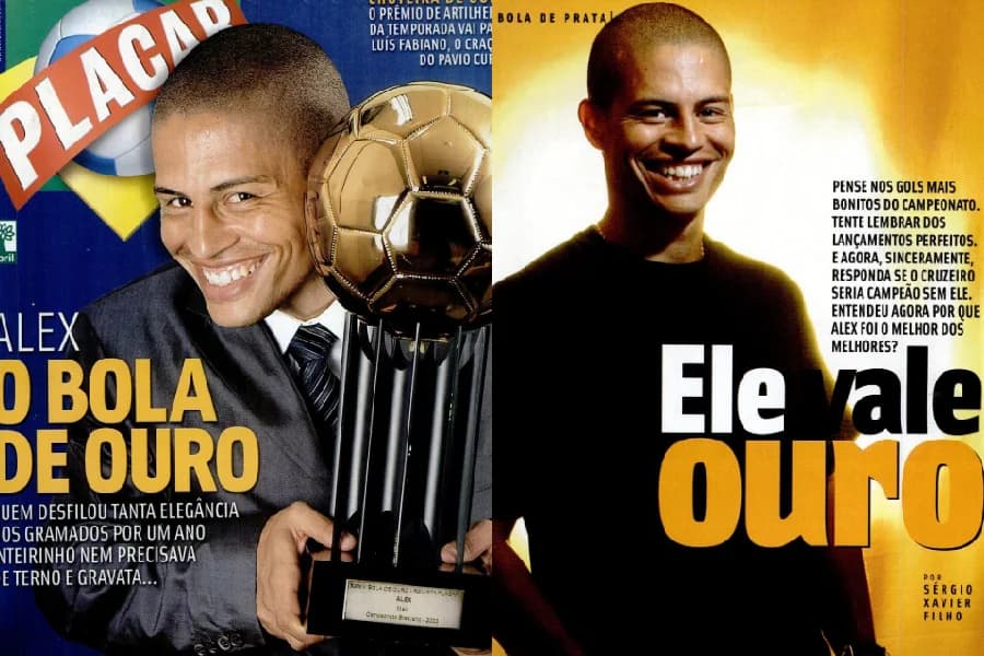 À PLACAR, Alex narrou a campanha da Tríplice Coroa do Cruzeiro em 2003