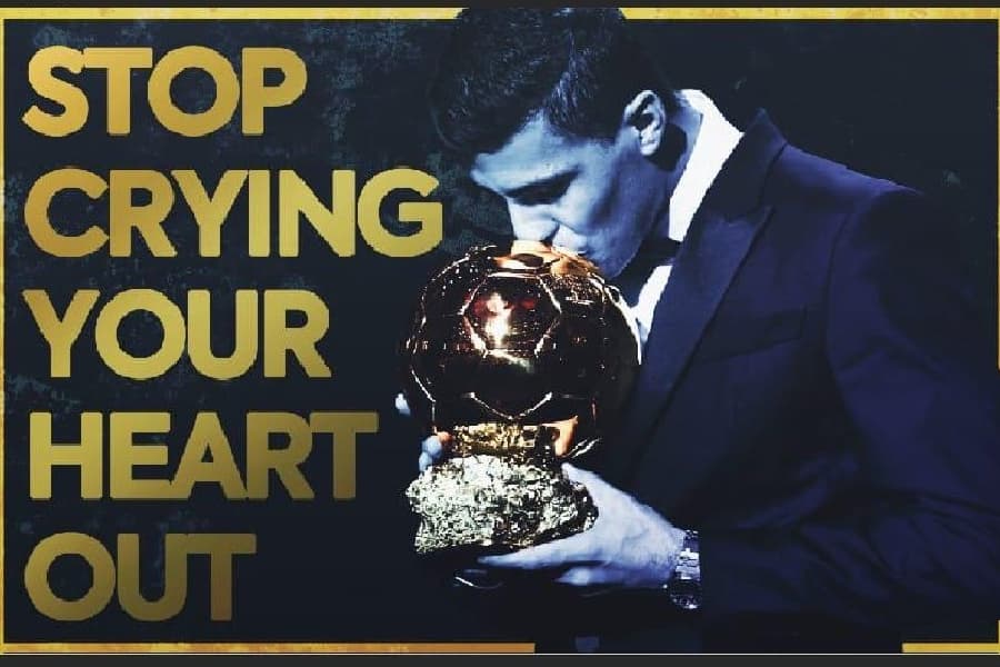 Torcida do City promete provocações a Vini Jr por Bola de Ouro a Rodri