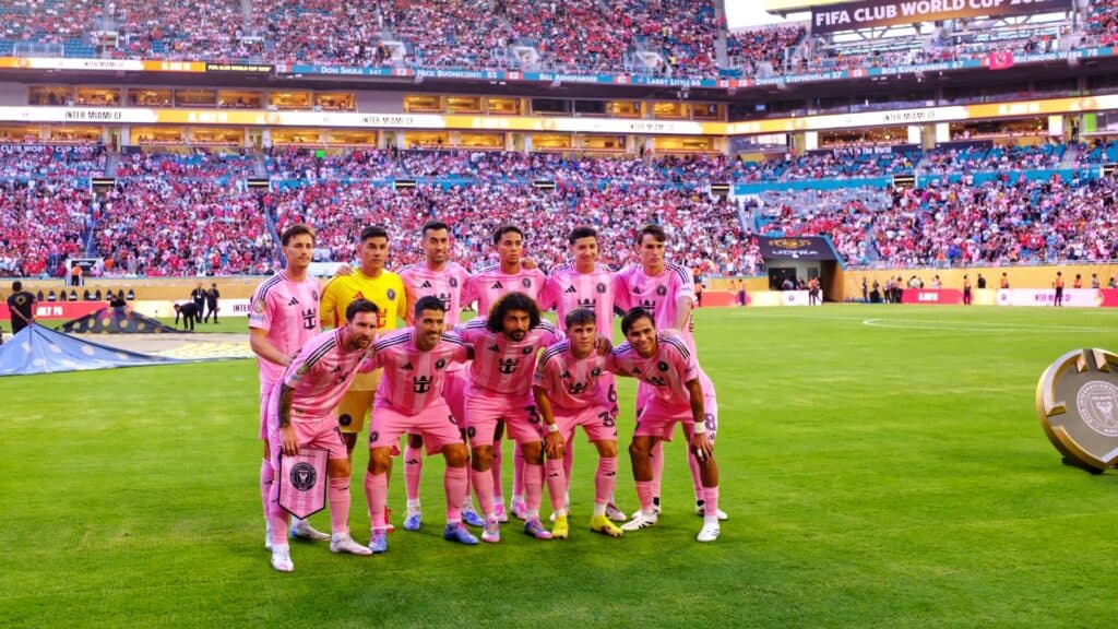 O Inter Miami no Hard Rock Stadium, em Miami, na abertura do Mundial de Clubes - Alexandre Battibugli/PLACAR