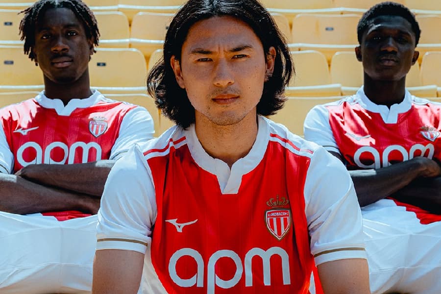 Mizuno reforça presença no futebol europeu com nova camisa do Monaco