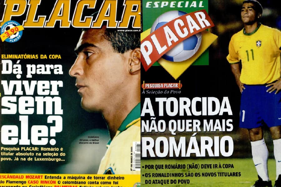Como Neymar: a queda de popularidade de Romário pré-Copa de 2002