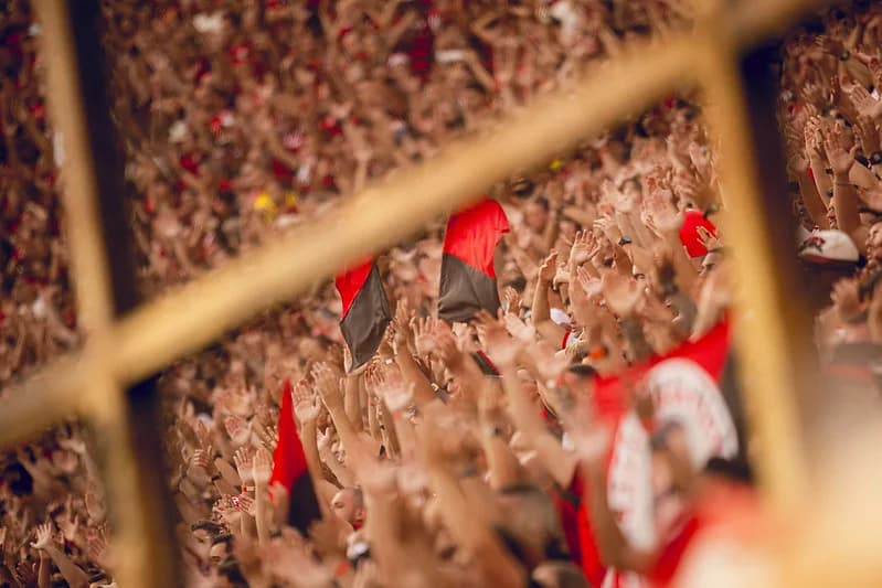 Torcida do Flamengo fez a festa em Lima ao final da partida - Adriano Fontes/Divulgação/Flamengo