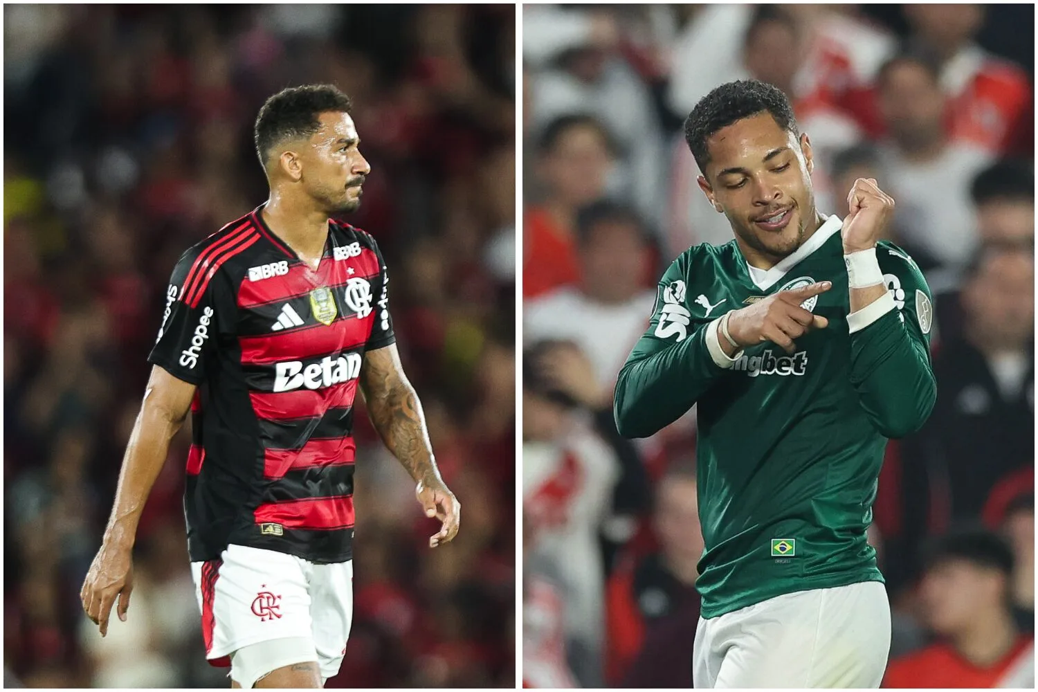Os desfalques de Palmeiras e Flamengo para jogos atrasados