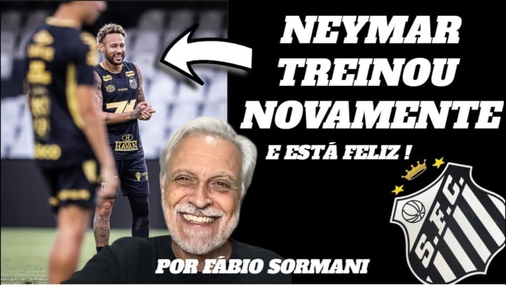 Neymar treina sem dores e deve ser titular do Santos contra o Sport