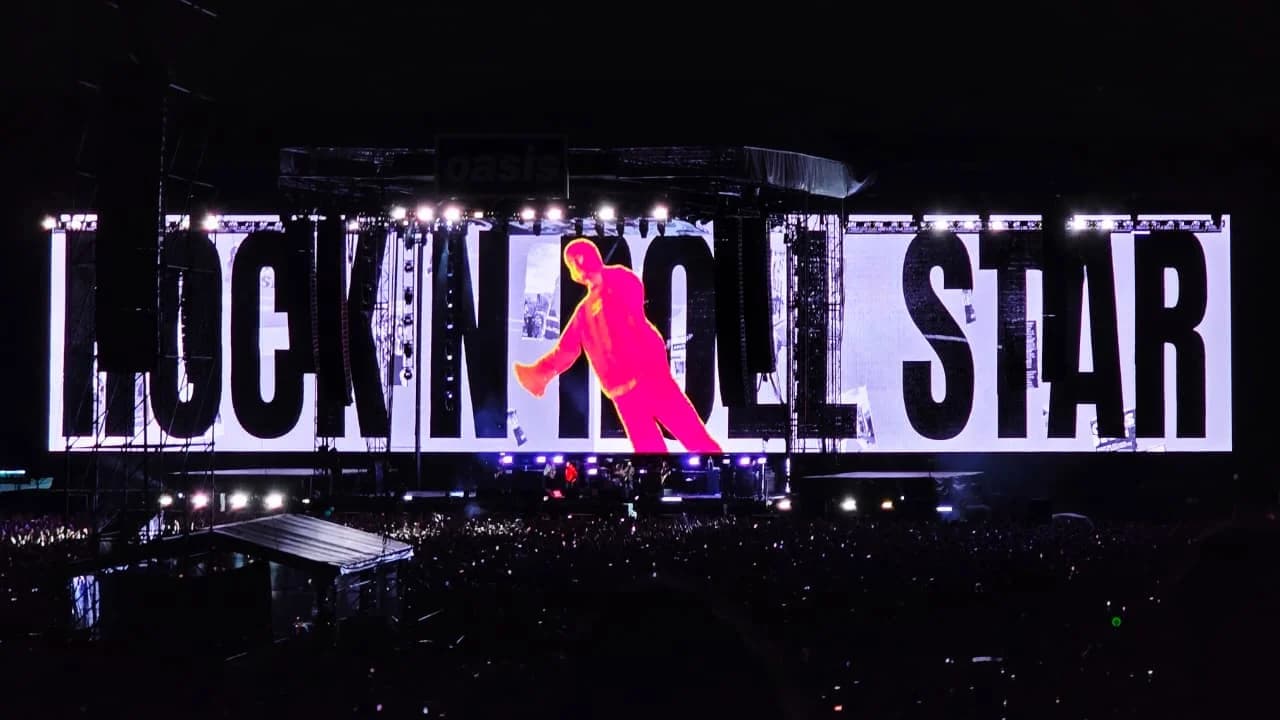 O show do Oasis como uma partida de futebol