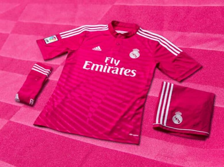 Real Madrid vestiu rosa em 2014/15 - Divulgação
