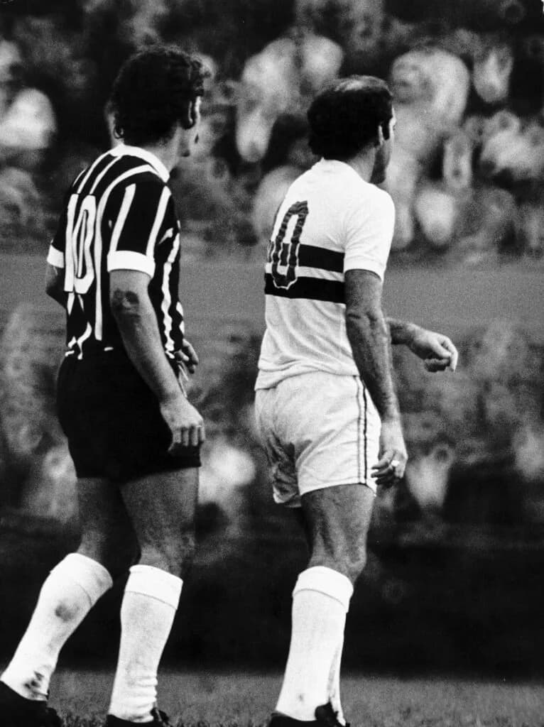 Os craques Rivellino e Gerson no Majestoso - LEMYR MARTINS/PLACAR