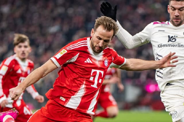 Kane salva no fim, Bayern tropeça em casa e empata com lanterna Mainz