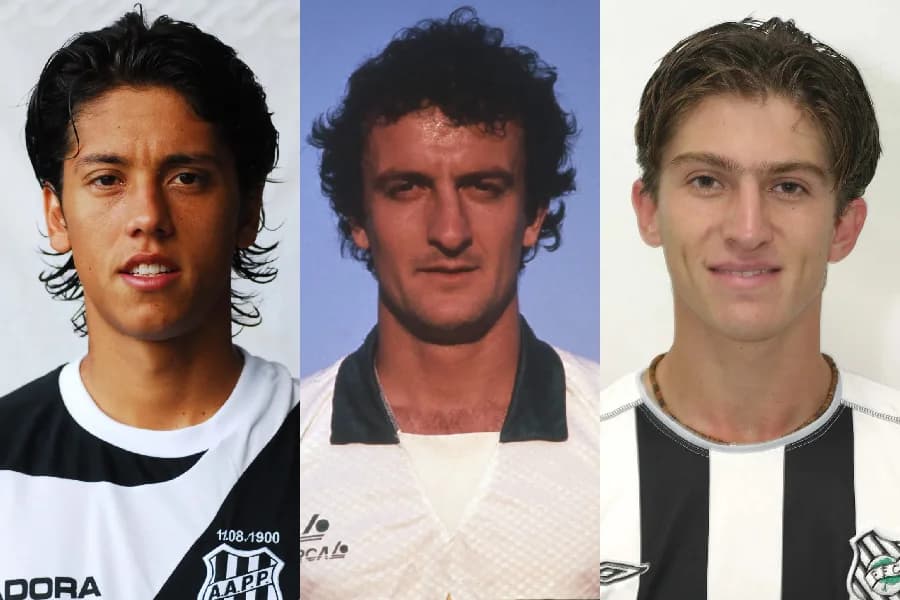 Carpini, Dorival e Filipe Luís nos tempos de jogador - PLACAR