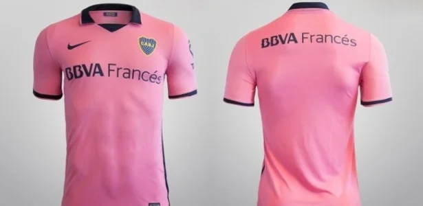 Boca Juniors utilizou camisa rosa em 2014 - Divulgação