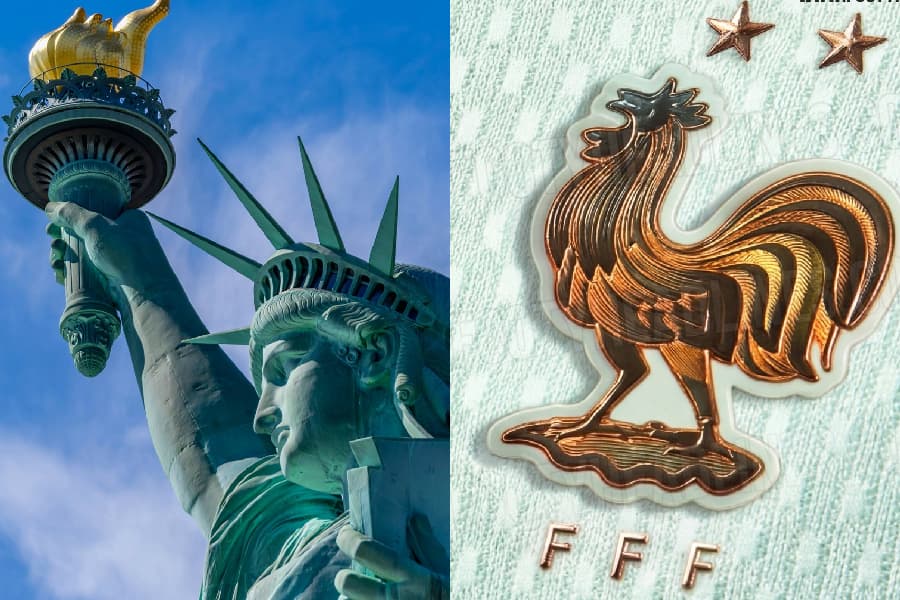 França terá camisa esverdeada em alusão à Estátua da Liberdade