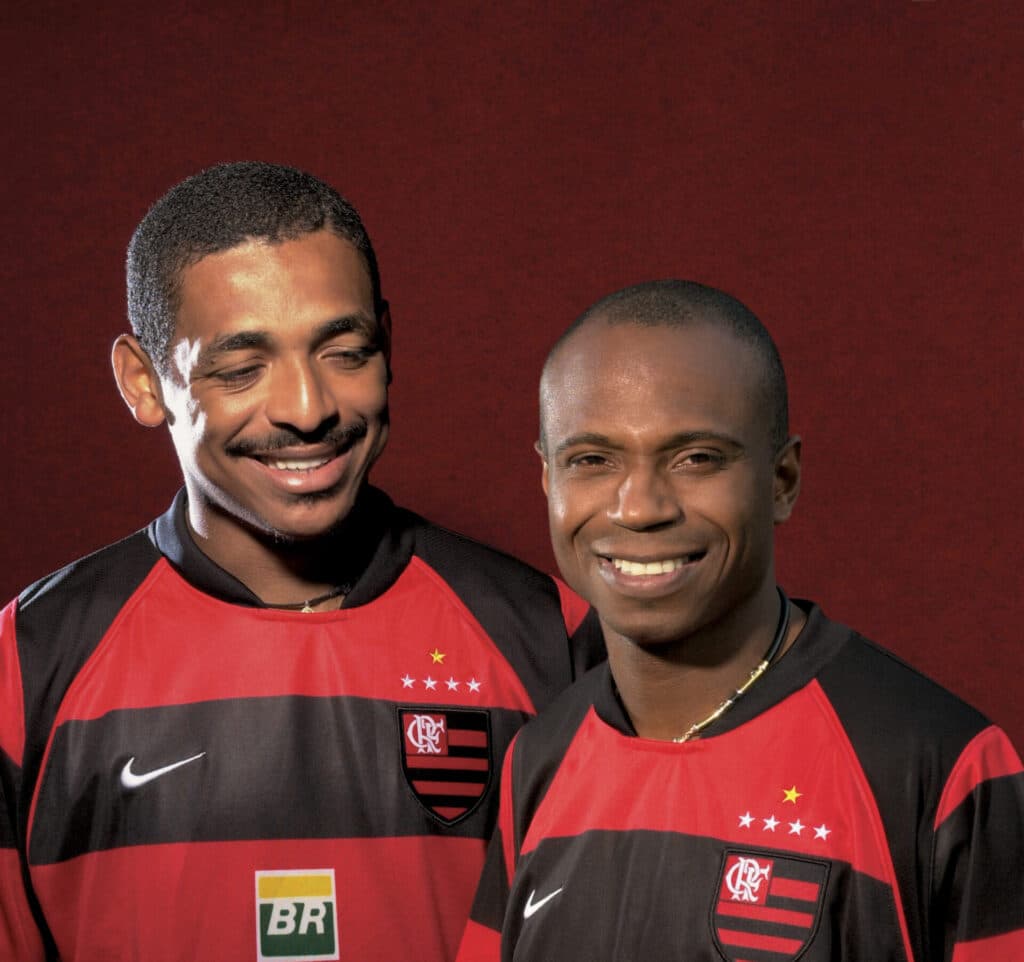 Edílson e Vampeta, do Flamengo, em 2000 - Acervo/PLACAR