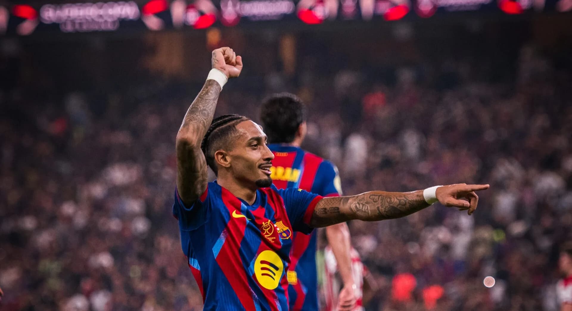 Com show de Raphinha, Barça atropela Athletic e vai à final da Supercopa