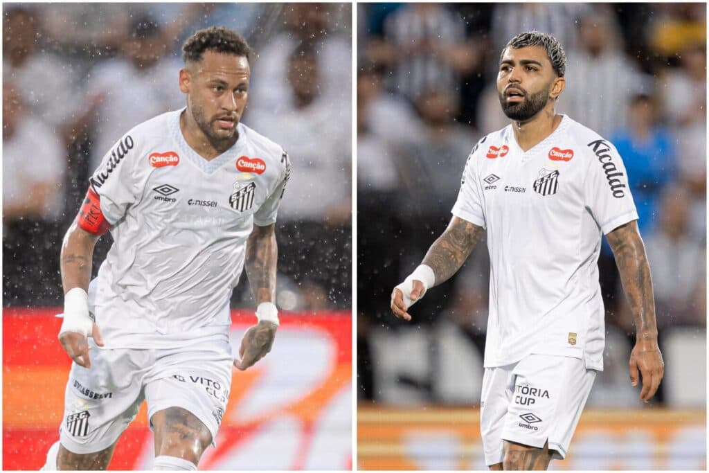 Quais atletas do Santos não apareceram nos dados divulgados por Neymar