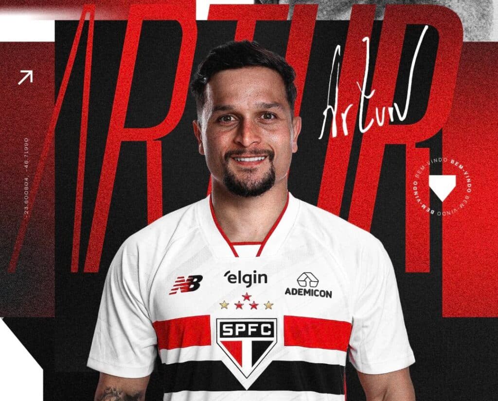 São Paulo anuncia contratação do atacante Artur