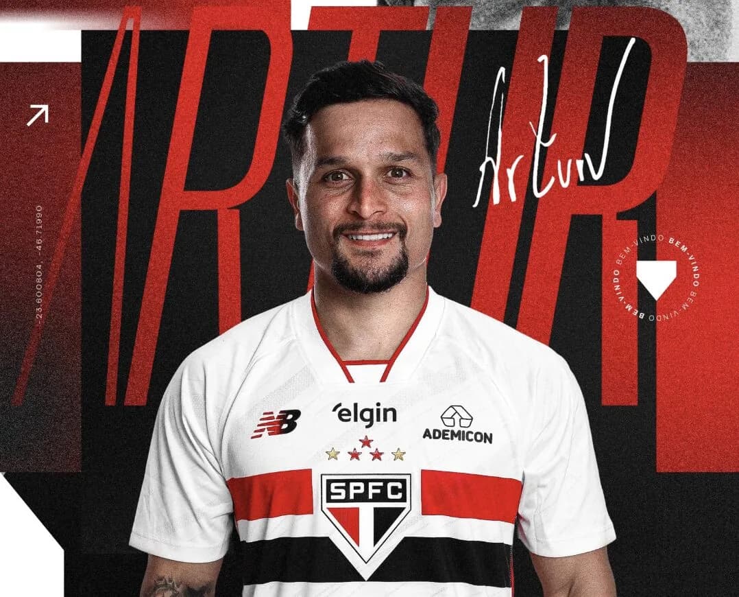 São Paulo anuncia contratação do atacante Artur
