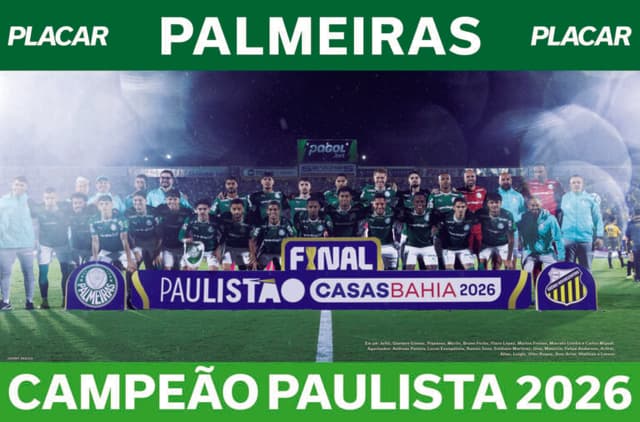 Pôster do Palmeiras: ficha técnica dos jogos do campeão paulista