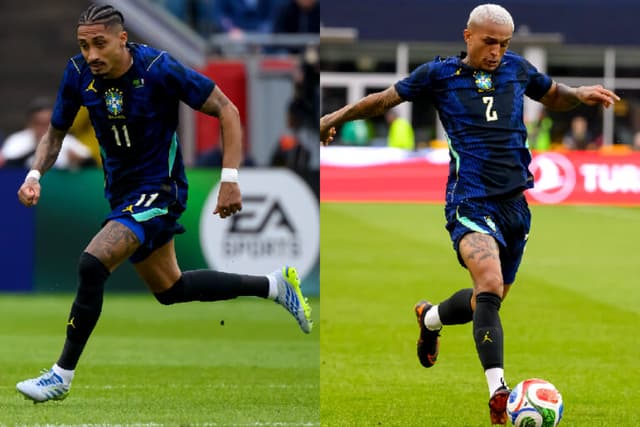 Raphinha e Wesley são cortados da seleção brasileira após lesões