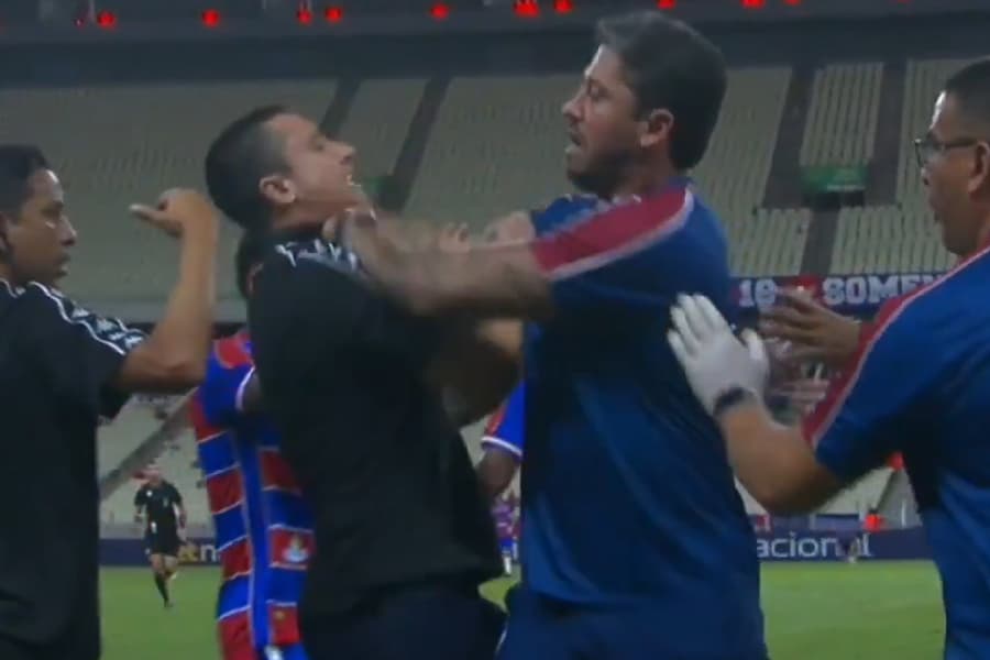 Entenda a origem da confusão entre os treinadores de Fortaleza e Cuiabá