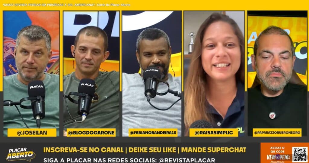 PLACAR Aberto: ‘Vasco deveria priorizar a Copa Sul-Americana’