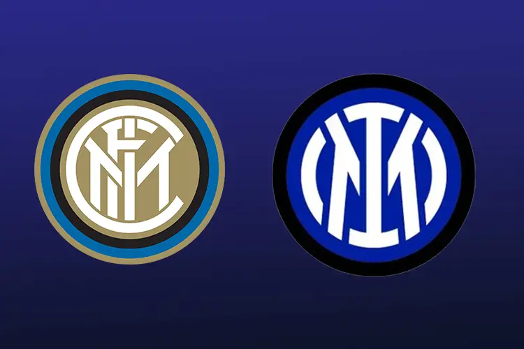 Antes e depois: o escudo da Inter de Milão