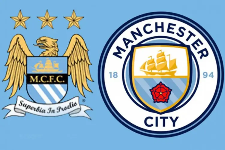 Antes e depois: o escudo do Manchester City