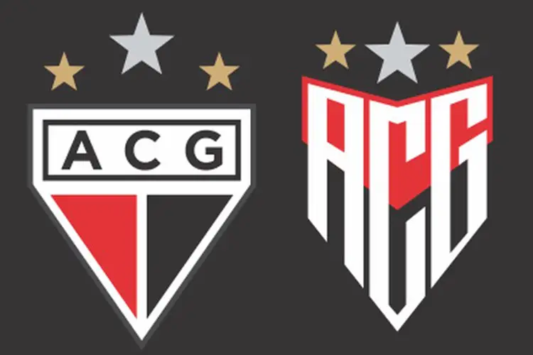 Antes e depois: o escudo do Atlético-GO