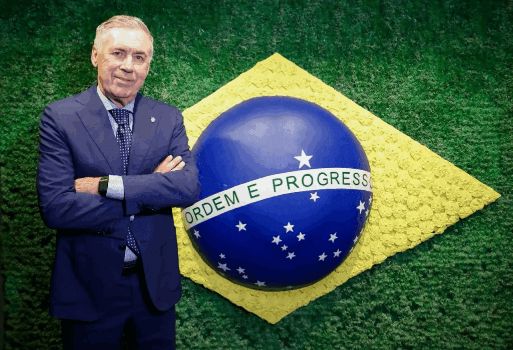 Carlo Ancelotti renova com a seleção brasileira até 2030