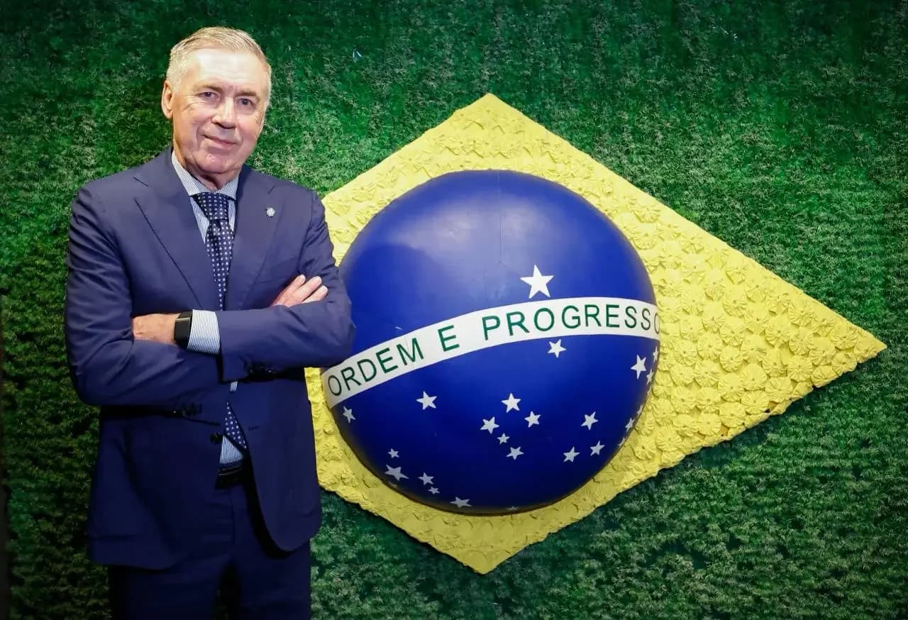 Carlo Ancelotti renova com a seleção brasileira até 2030