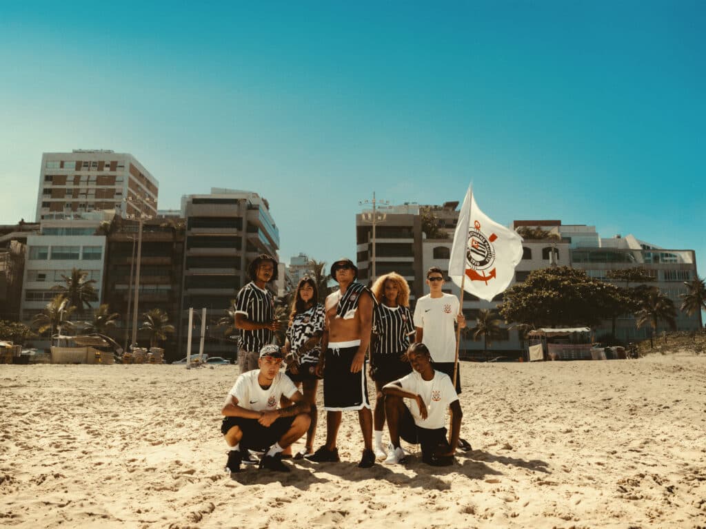 Imagens da campanha de lançamento da camisa 2026 do Corinthians - Divulgação/Nike