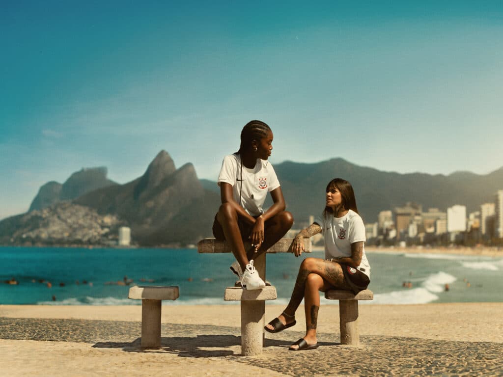 Imagens da campanha de lançamento da camisa 2026 do Corinthians - Divulgação/Nike