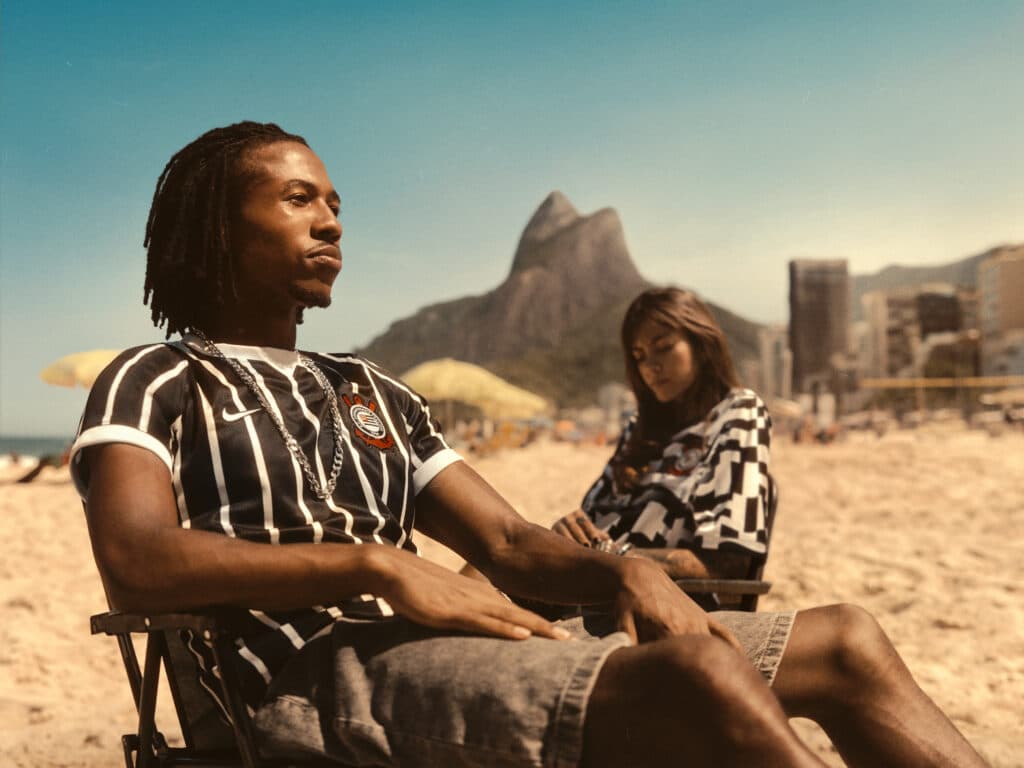 Imagens da campanha de lançamento da camisa 2026 do Corinthians - Divulgação/Nike