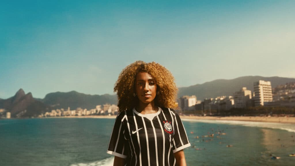 Imagens da campanha de lançamento da camisa 2026 do Corinthians - Divulgação/Nike