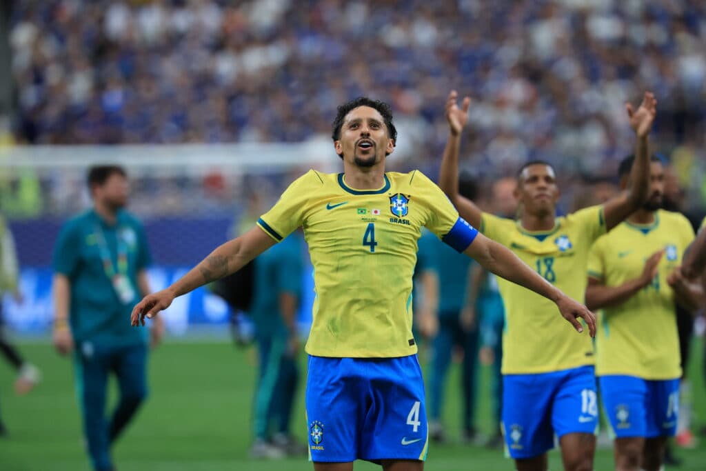 Marquinhos comemora vitória do Brasil sobre o Japão - Pier Giavelli / BPA