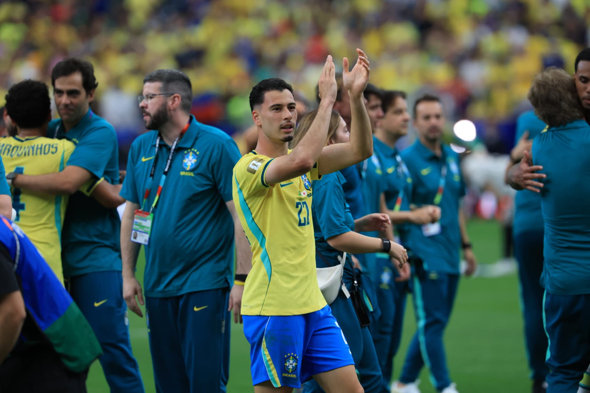 Gabriel Martinelli comemora vitória da seleção brasileira - Pier Giavelli / BPA