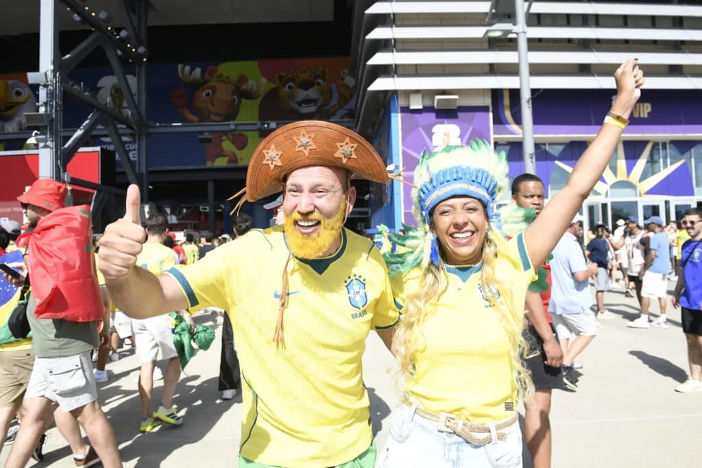 Torcedores no Metlife Stadium para Brasil e Marrocos na abertura do grupo C da Copa do Mundo 2026 - Alexandre Battibugli/PLACAR