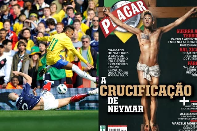 Neymar revê Escócia, 15 anos depois de iniciar fama de cai-cai
