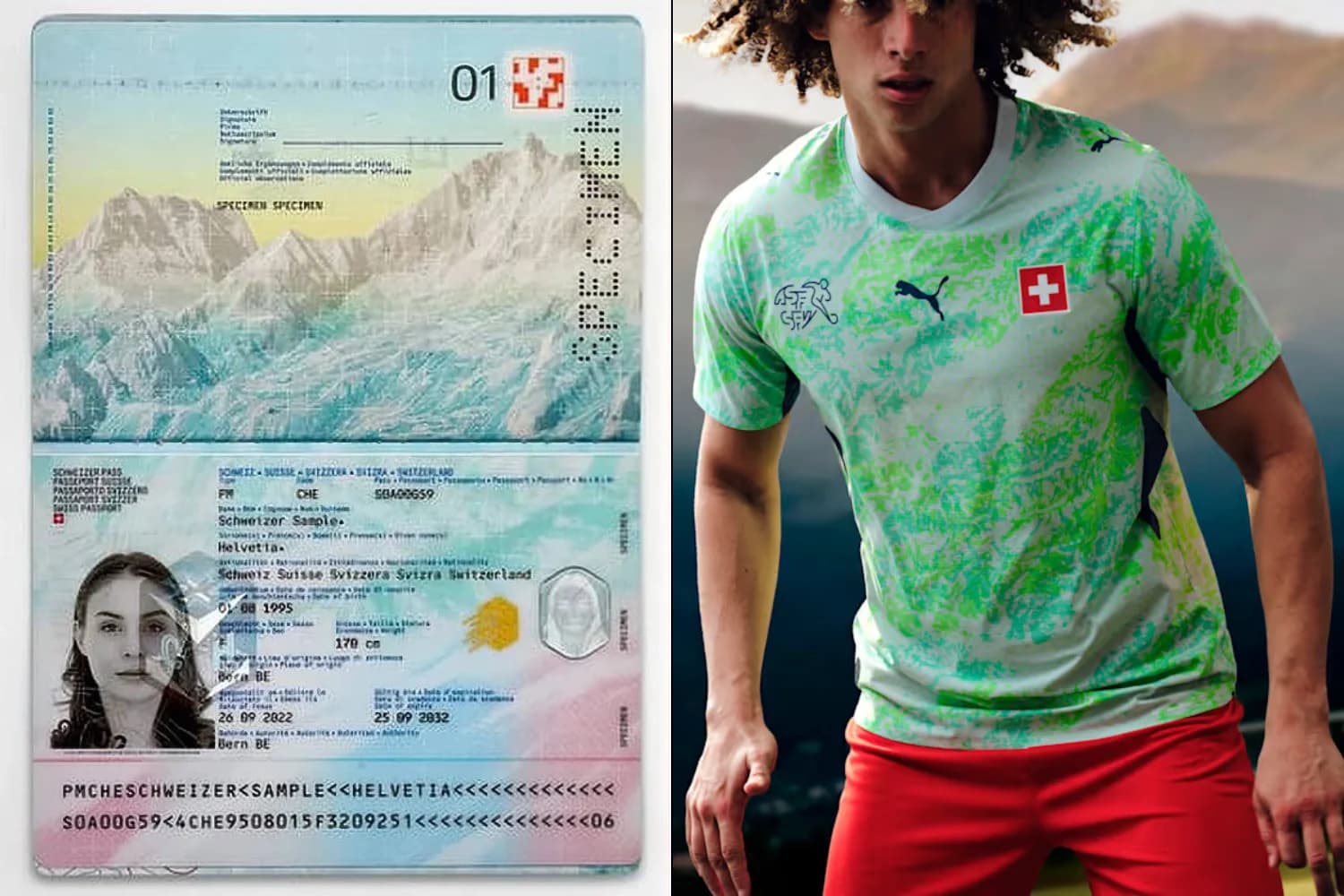 Uniforme de visitante da Suíça é inspirado em passaporte do país alpino