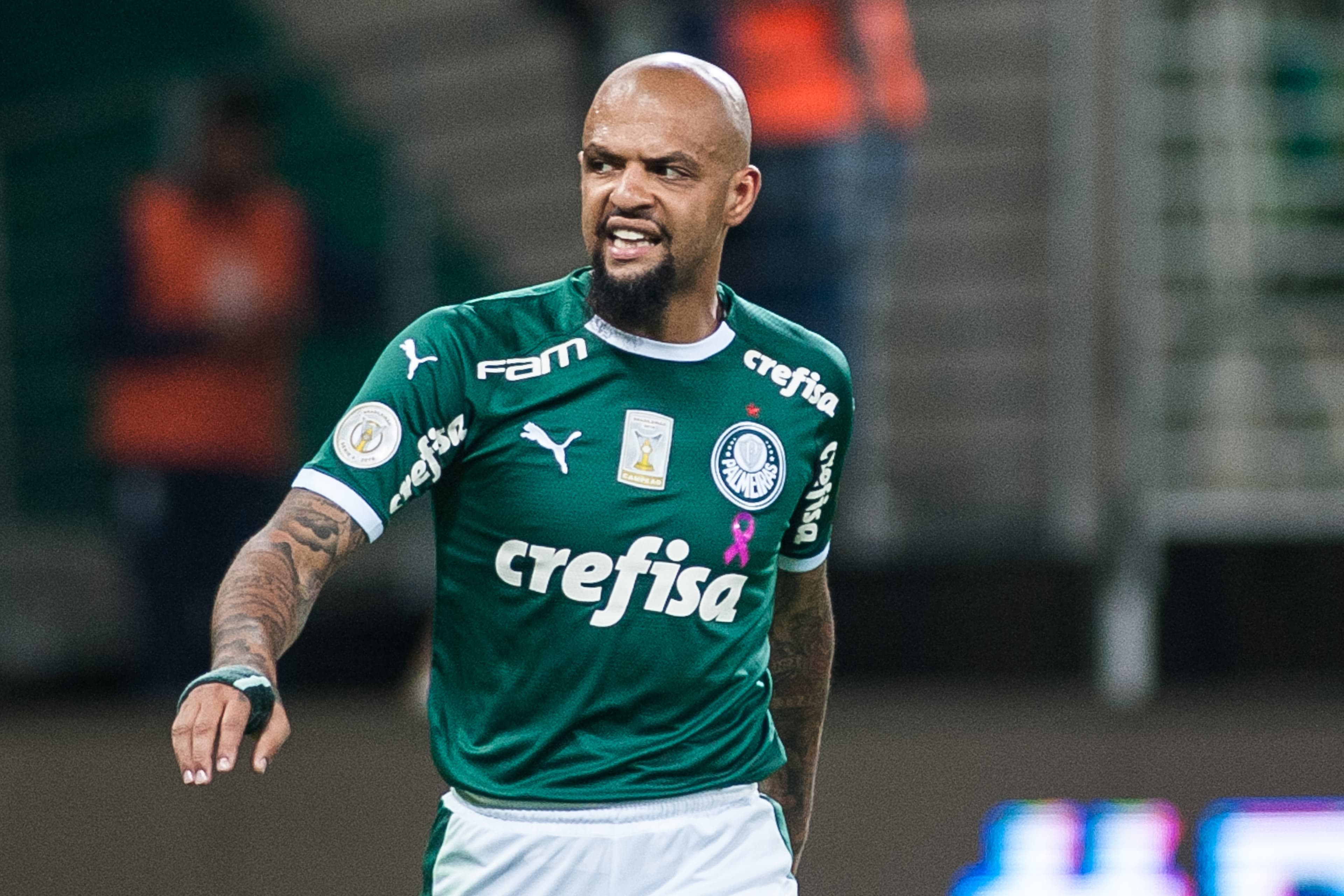 Felipe Melo do Palmeiras durante partida entre Palmeiras x Chapecoense pela 26ª rodada do Campeonato Brasileiro – 16/10/2019