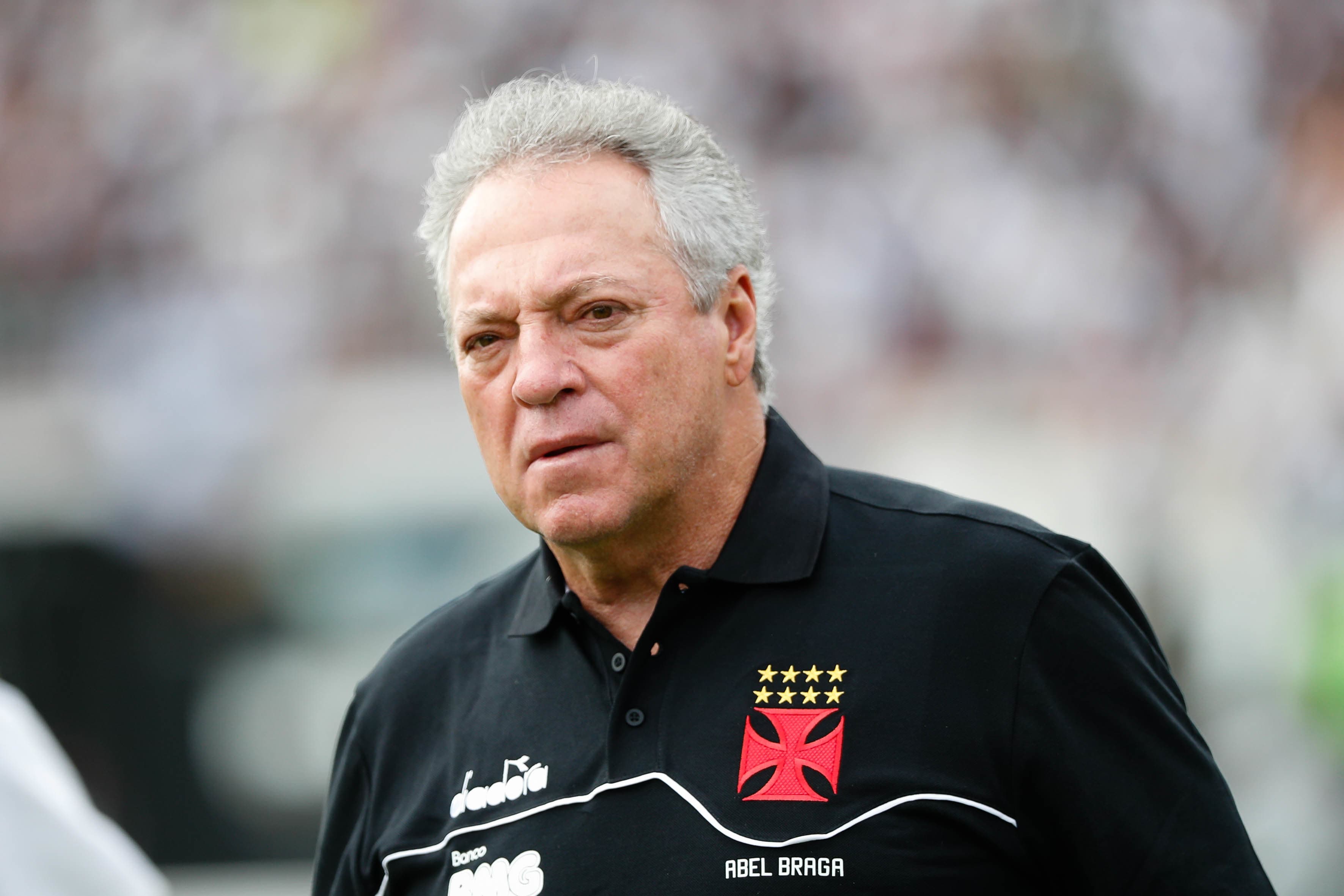 O técnico Abel Braga, do Vasco, em jogo contra o Bangu, pelo Campeonato Carioca