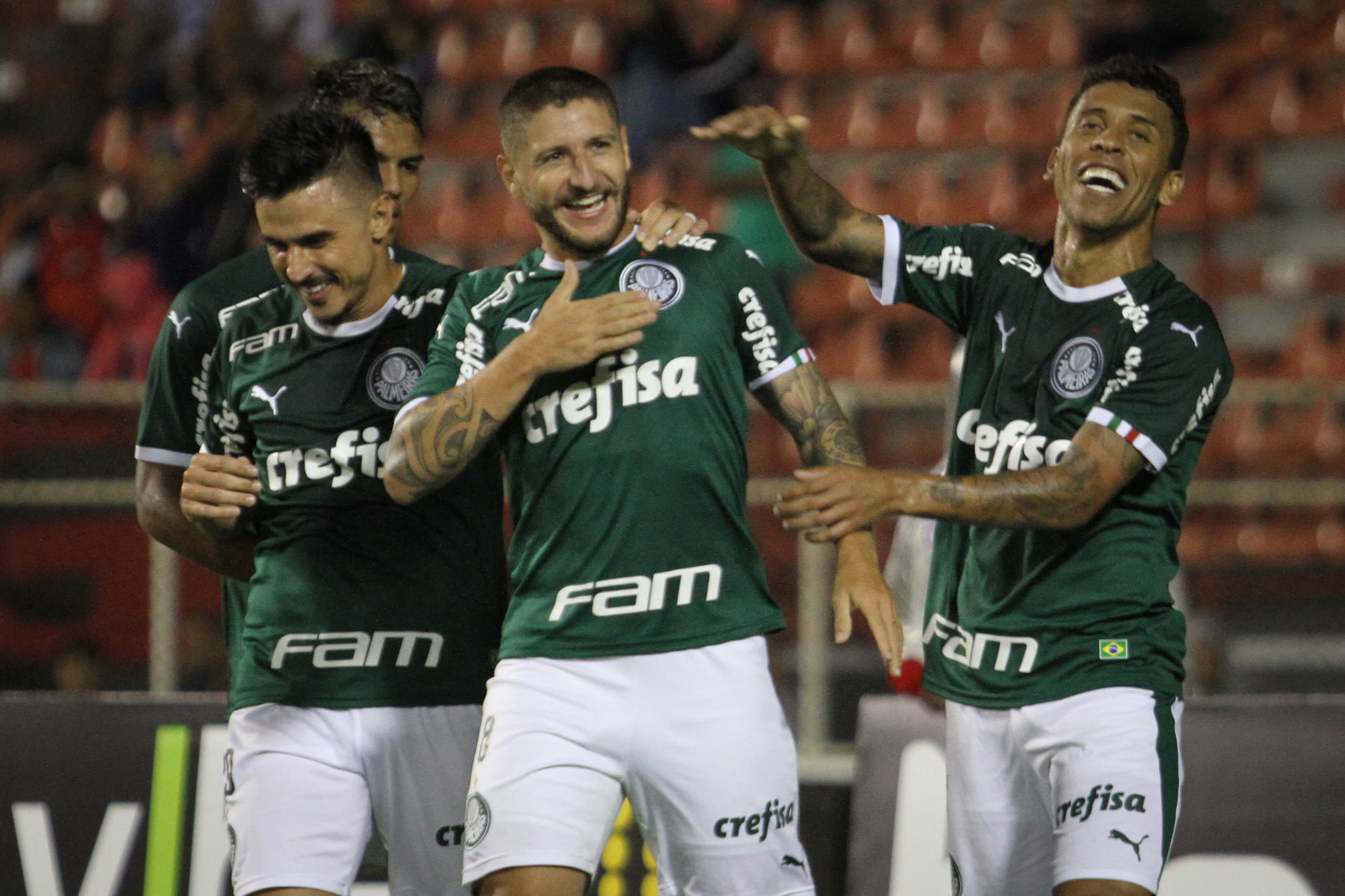 Zé Rafael comemora gol do Palmeiras contra o Ituano no estádio Novelli Junior pelo Campeonato Paulista – 22/01/2020