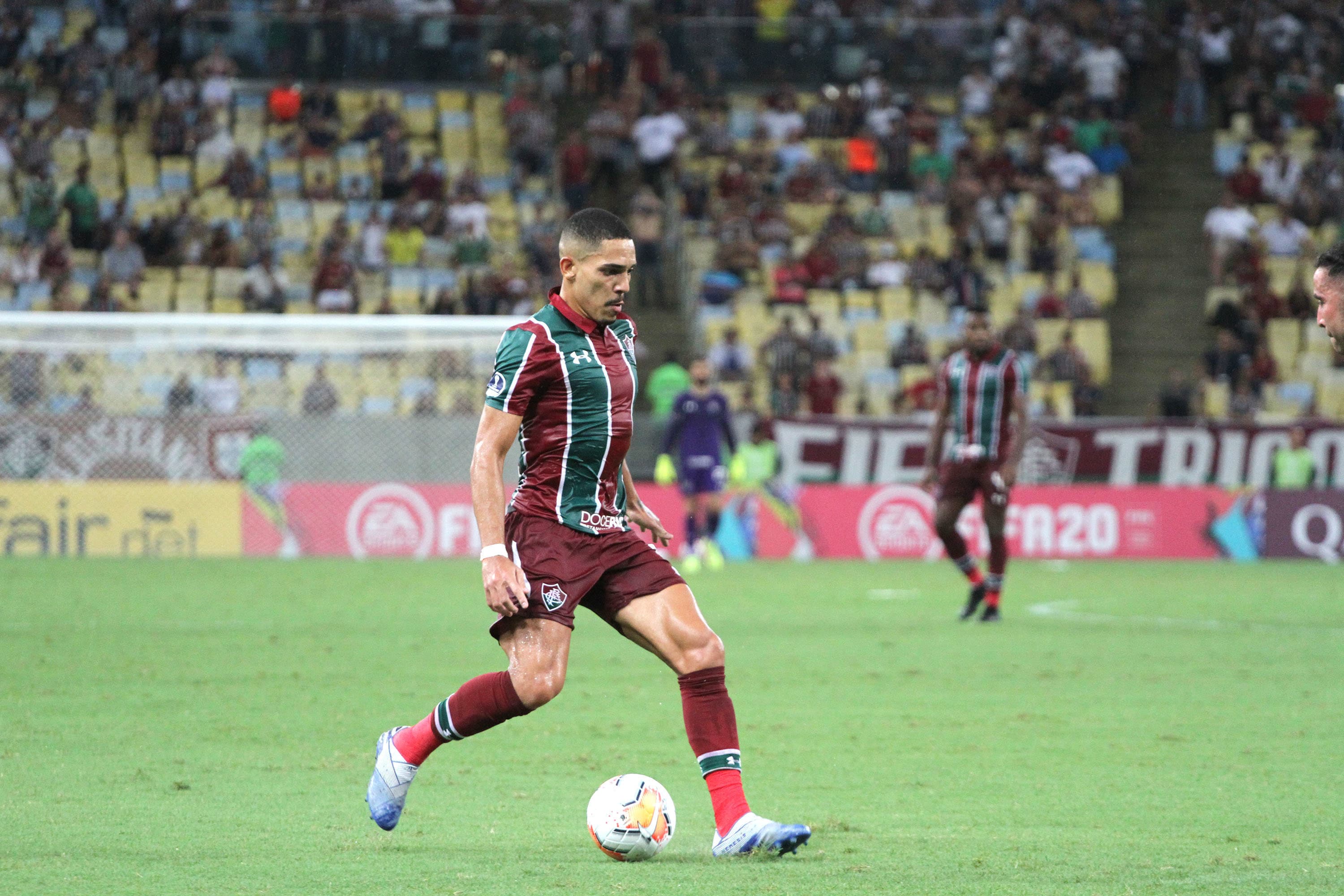 Gilberto, do Fluminense, em lance da partida contra o Union La Calera, pela Copa Sul-Americana, no Maracanã – 04/02/2020