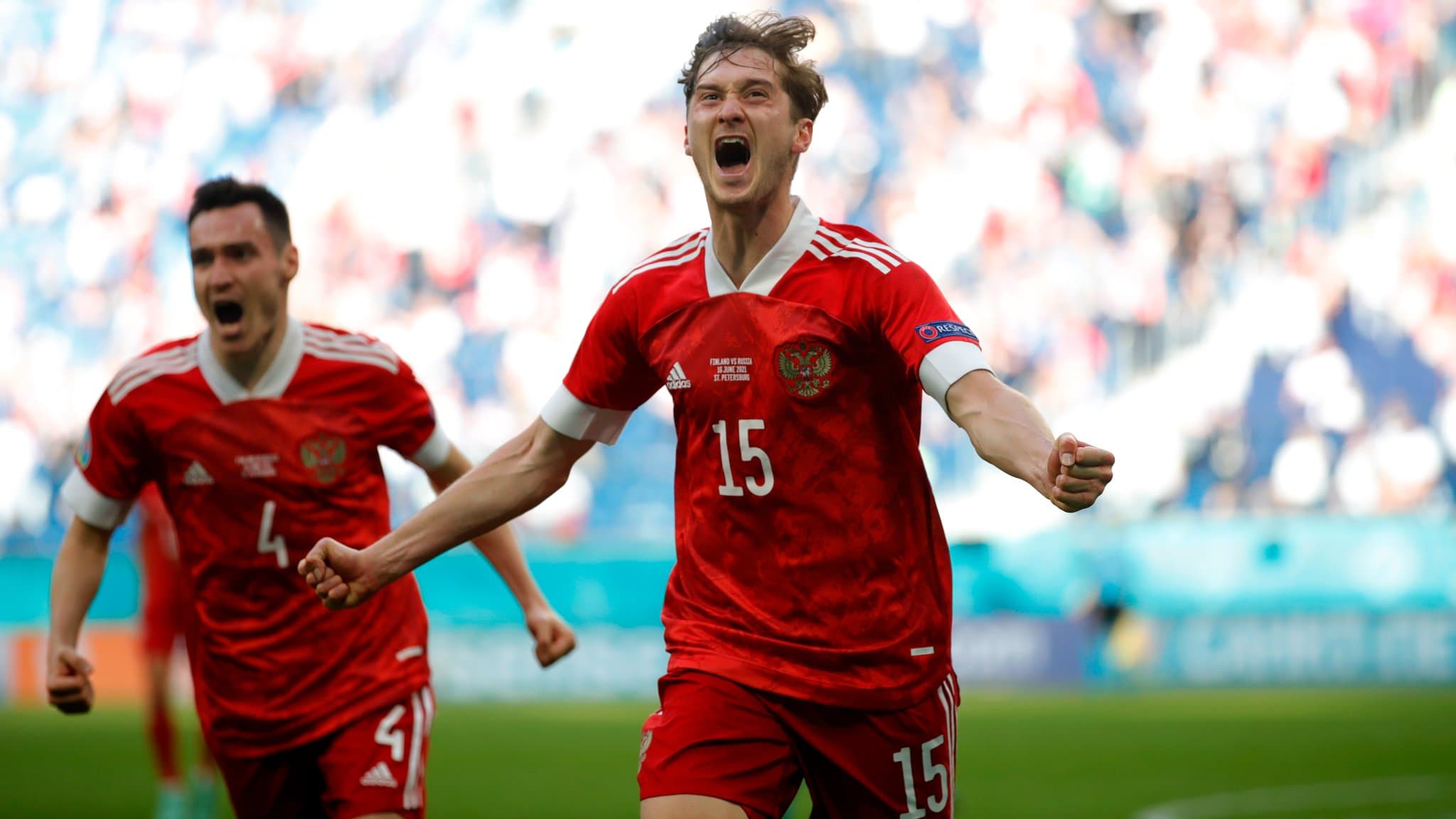 Miranchuk comemora gol pela Russia