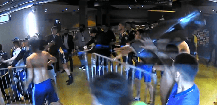Confusão após a partida entre Atlético-MG e Boca -