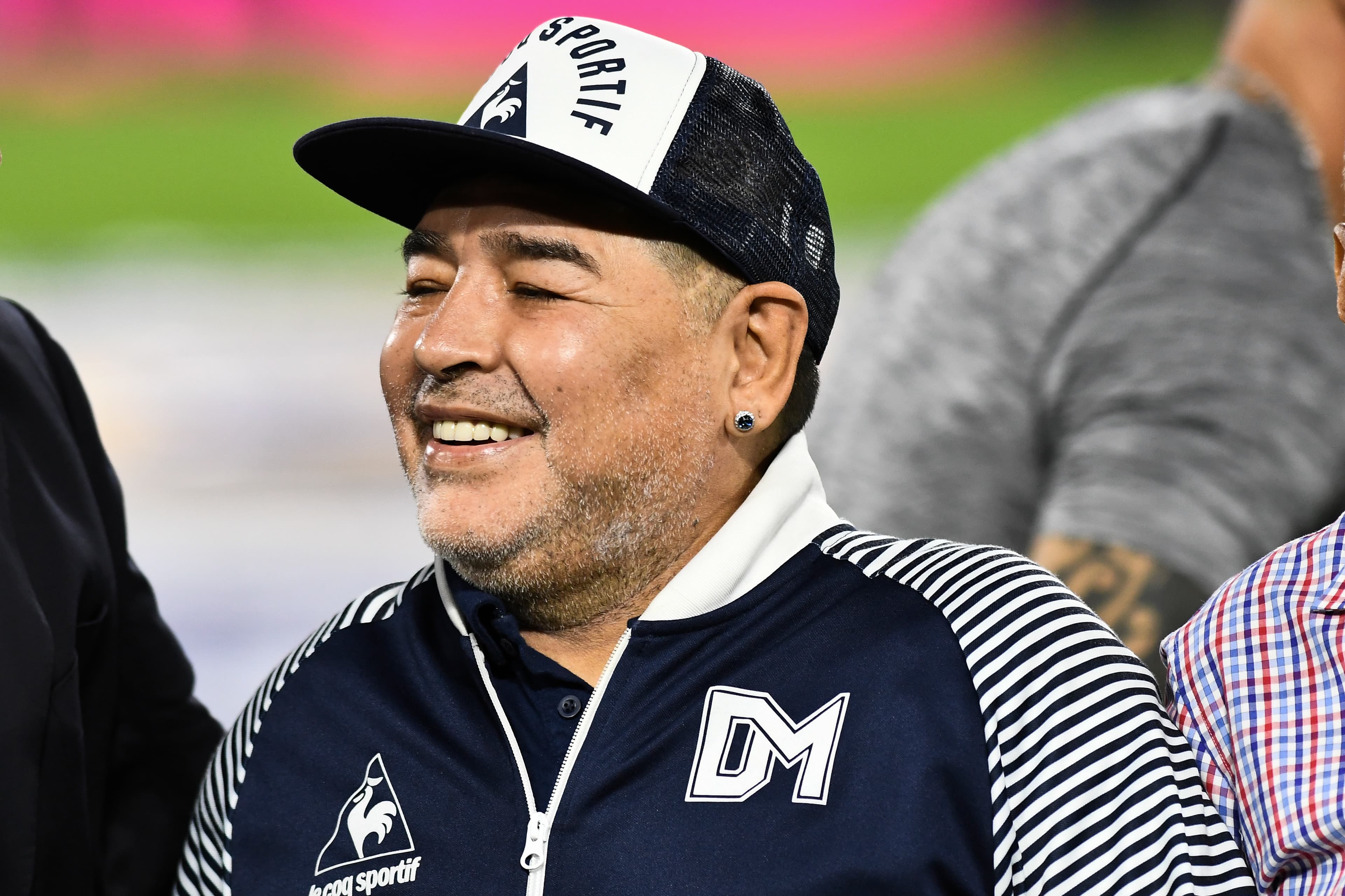 Diego Armando Maradona, então técnico do Gimnasia y Esgrima La Plata na partida contra o Boca Juniors, em 7 de março de 2020