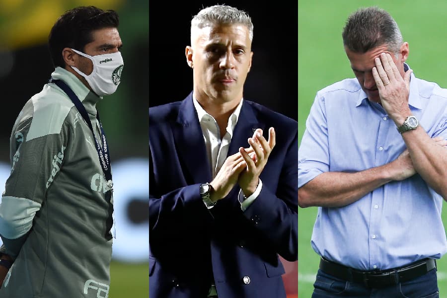 Abel Ferreira (Palmeiras), Crespo (São Paulo) e Mancini (Corinthians)