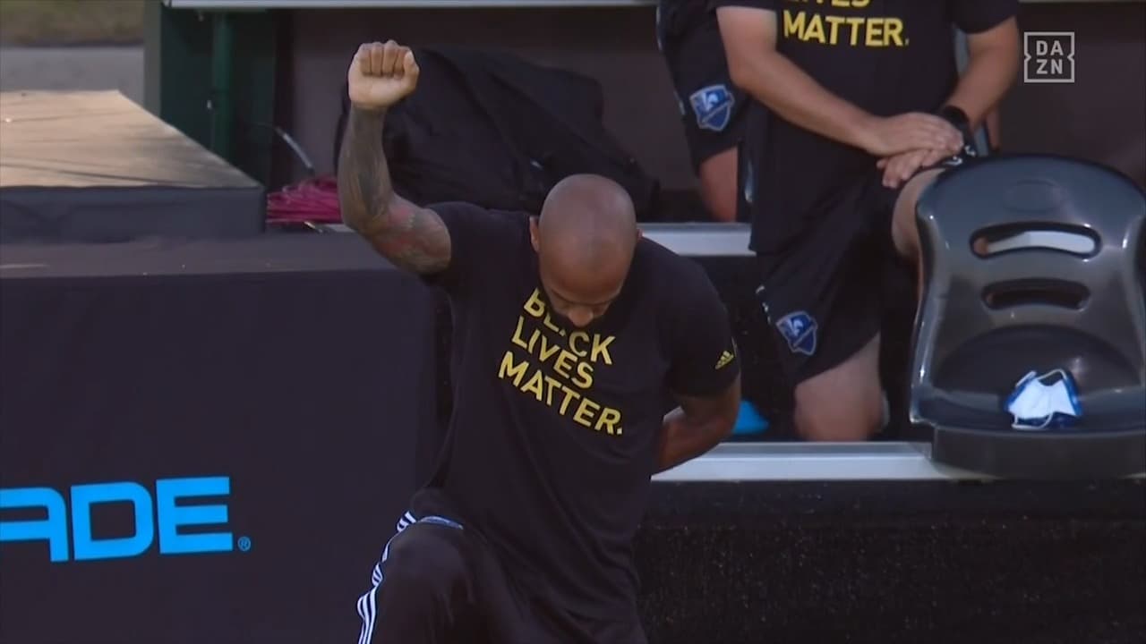 O técnico Thierry Henry durante a partida do Montreal Impact contra o New England Revolution – 09/07/2020